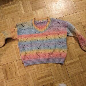 Rainbow Heart Sweater